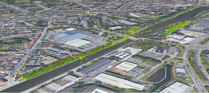 Methane measurement on GPS coordinate level